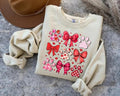 Dog Valentine Coquette Sweatshirt, Dog Valentines Sweater, Dog Paw Print Heart Shirt, Pet Lover Gift, Gift For Dogs...