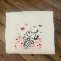 Dog valentines embroidered sweatshirt or tshirt Hoodie | GrindPrints.com