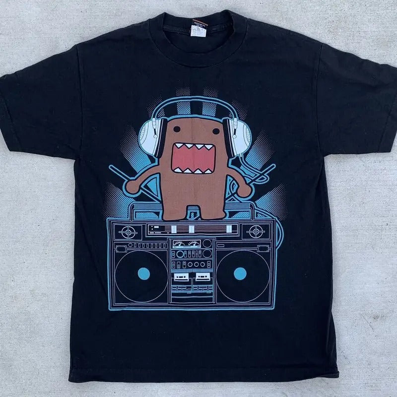 Domo Boombox Headphones T Shirt Unisex Full Size Hoodie, Sweatshirt | GrindPrints.com