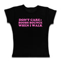 Don't Care Boobs Bounce When I Walk Baby Tee, Gothic Emo Girl, Emo Scene 2000s Clothes, 2000 tops, Casual Cotton Short...