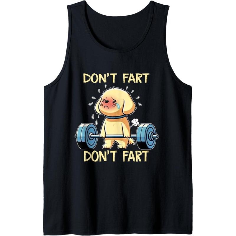Don't Fart Funny Dog Weight Lifting Gym Workout Fitness Tank Top made in usa T-Shirts, Hoodie, Sweatshirt | GrindPrints.com
