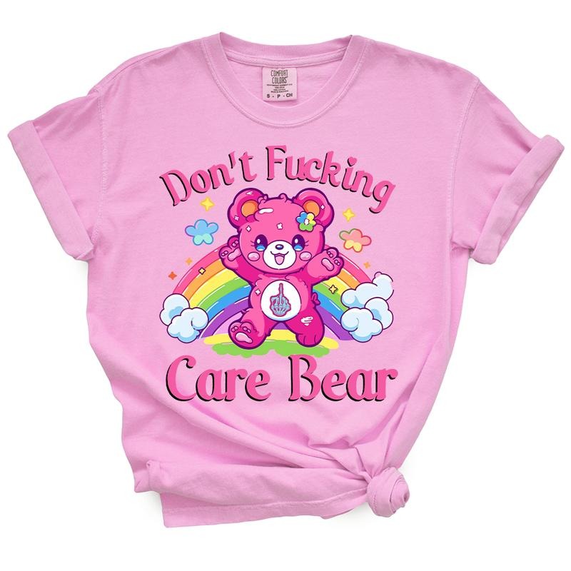 Don't Fucking Care Bear TShirt Top Womenswear Hoodie, Sweatshirt | GrindPrints.com