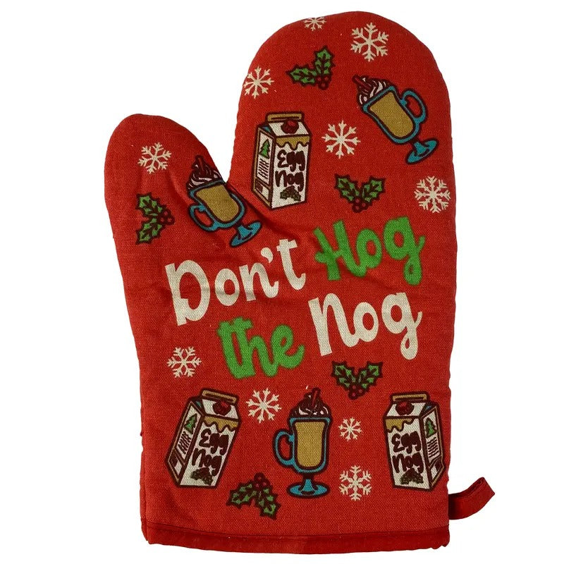 Don'T Hog Nog Oven Mitt Funny Tradition Eggnog Chefs Kitchen Glove Funny Kitchenwear Novelty Cookware Red T-Shirts, Hoodie, Sweatshirt