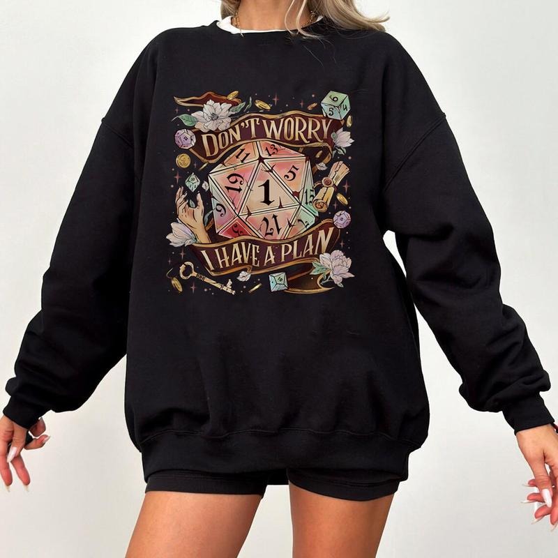 Don't Worry I Have a Plan Shirt, NAT 1, Funny Gift for Him and Her, Gifts for Gamer, Playing Game Shirt, Funny Dungeons...
