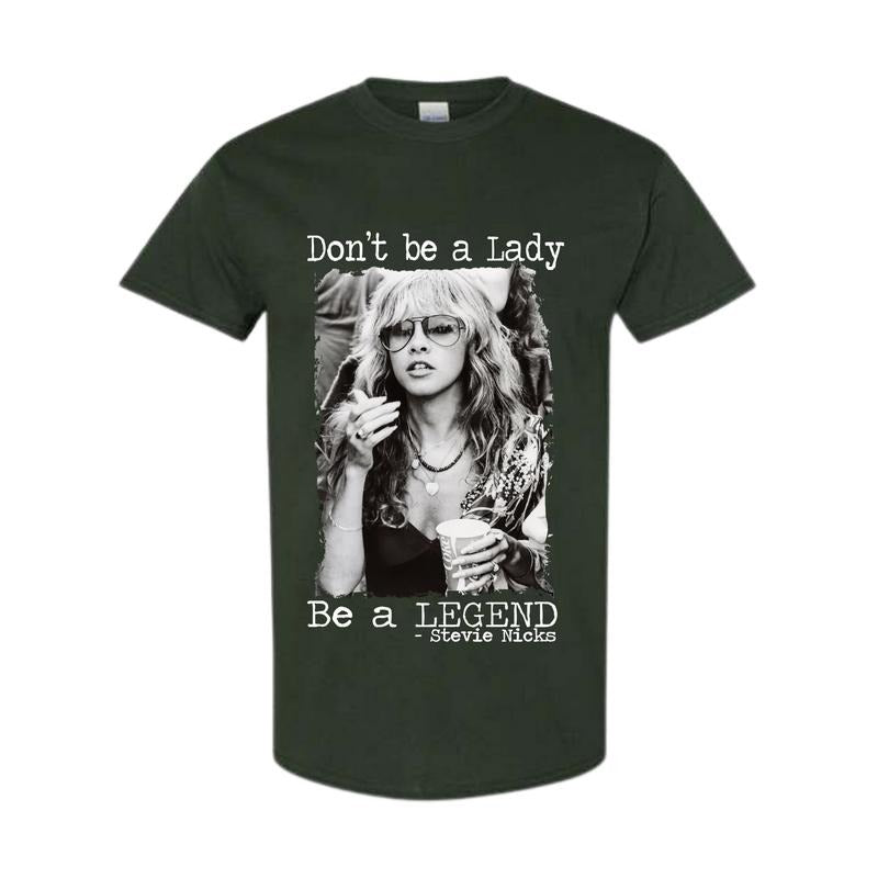 Don't be a lady be a legend 2 Sides Shirt, Stevie Nicks Shirt, Full Color, Full Size Hoodie, Sweatshirt | GrindPrints.com