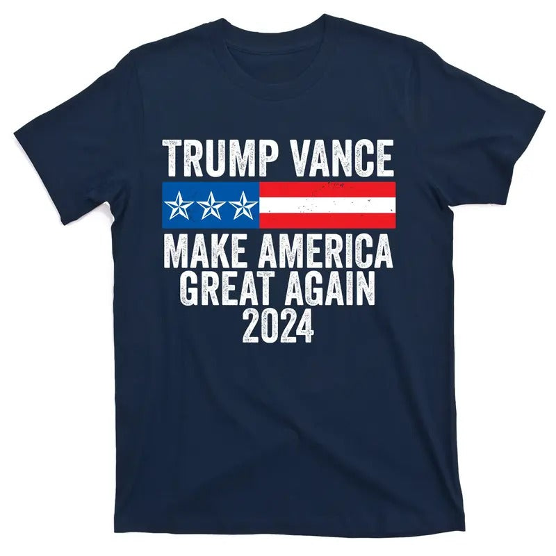 Donald Trump JD Vance 2024 Make America Great Again USA Election T-Shirt Hoodie, Sweatshirt | GrindPrints.com