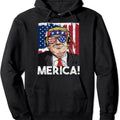 Donald Trump Merica American Flag Hooded T-Shirts, Hoodie, Sweatshirt