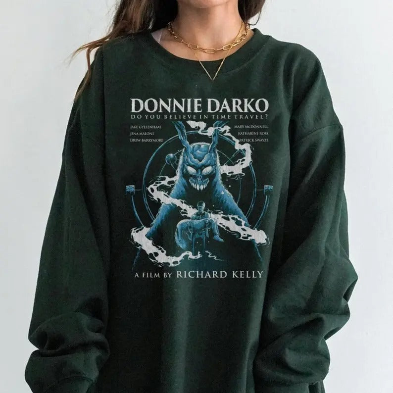 Donnie Darko, Sci Fi, Cult Shirt, Horror Donnie Darko Tee, Vintage Horror Movie sweatshirt Hoodie | GrindPrints.com