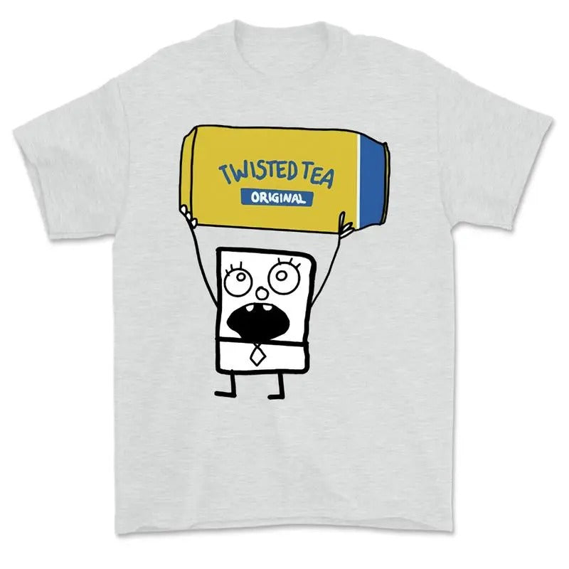 Doodlebob twisted tea Essential T-Shirt, S to 4XL Hoodie, Sweatshirt | GrindPrints.com