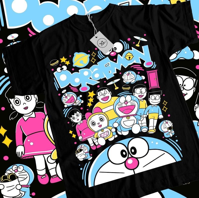 Doraemon T-Shirt S-4XL Nobi Shizuka Gian Dorami Suneo Girl Anime Gifts Shirt Tshirt S-4XL Hoodie, Sweatshirt