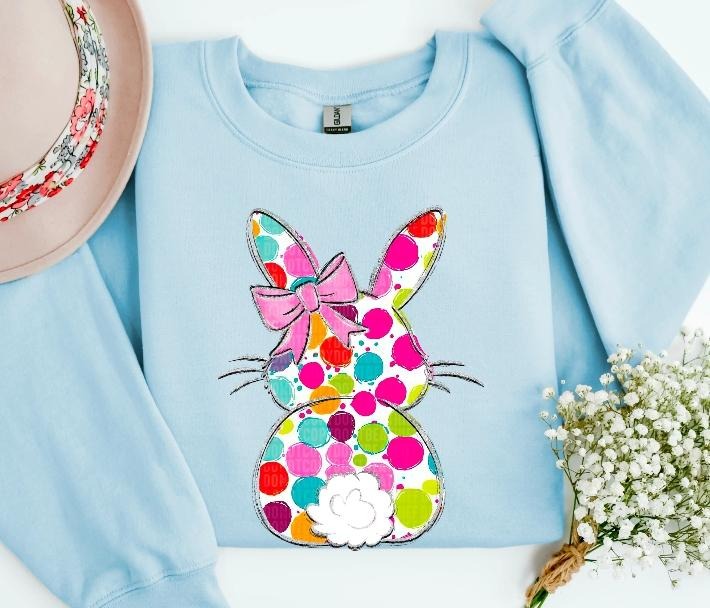 Dotted Easter Bunny DTF Transfers - THIS IS NOT A SHIRT Hoodie, Sweatshirt | GrindPrints.com