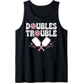 Doubles Trouble Pickleball Pickle Ball Tournament Team Women Tank Top made in usa T-Shirts, Hoodie, Sweatshirt