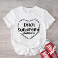 Down Syndrome Awareness Heart Shirt, Extra Chromosome 3 21 T-Shirt, World Down Syndrome Tee, T21 Shirt, Blue Yellow...