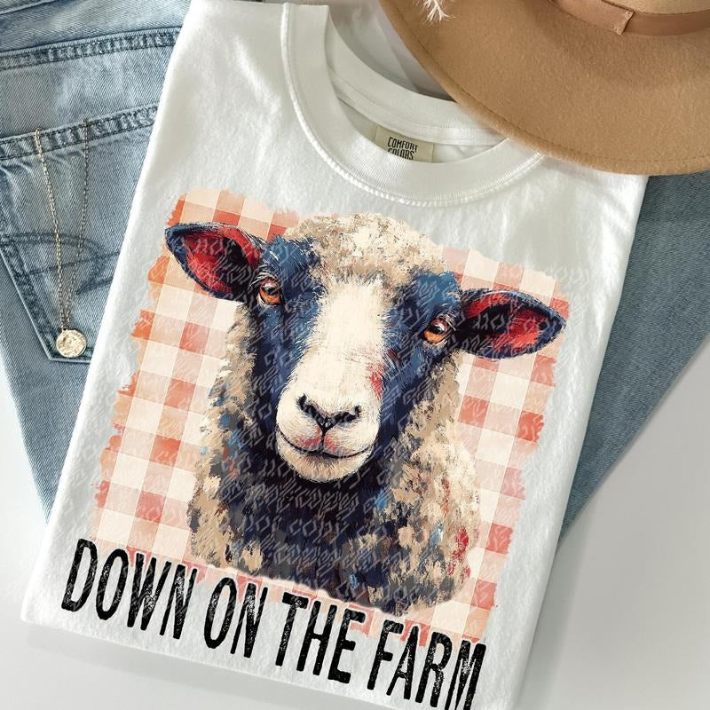 Down on the Farm Sheep DTF Transfers - THIS IS NOT A SHIRT Hoodie, Sweatshirt | GrindPrints.com