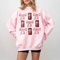 Dr Pepper Coquette Bow Pink Sweatshirt, Retro Soda Dr Pepper Shirt, Gift for love one, Classic Cotton Crewneck Graphic...