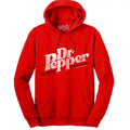 Dr Pepper Distressed Logo Pullover Hooded Sweatshirt - Red T-Shirts, Hoodie | GrindPrints.com