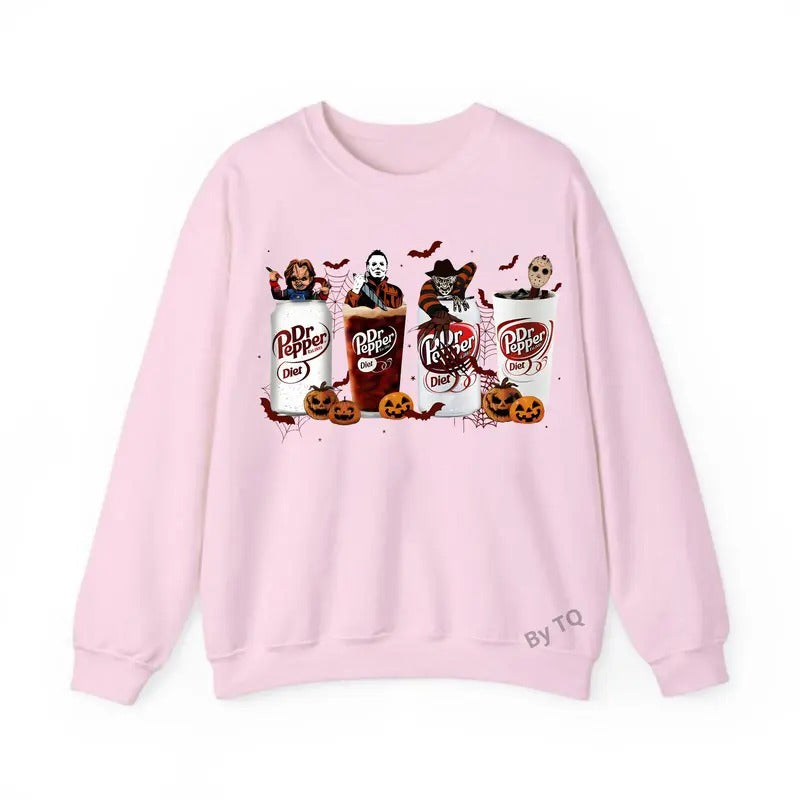 Dr Pepper Halloween SweatShirt Unisex Fit - Retro Tees Gift For Women and Man Hoodie | GrindPrints.com