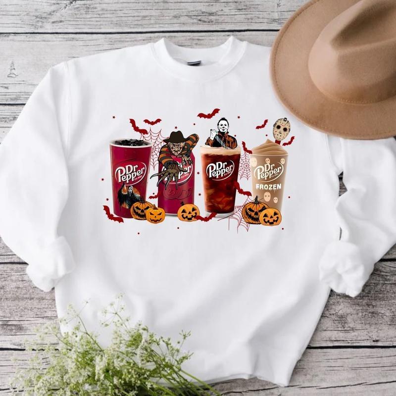 Dr Pepper Horror Halloween Hoodie , Sweatshirt & T-shirt , Halloween 2024 trend | GrindPrints.com