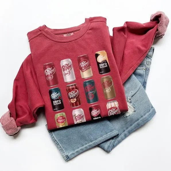 Dr Pepper Sweatshirt Vintage Soda Can - Pullover, Cotton, For Men And Women Perfect Gift T-Shirts, Hoodie | GrindPrints.com
