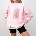 Dr Pepper Sweatshirt, Dr Pepper Gift, Floral Dr Pepper Sweatshirt, Dr Pepper Bow Crewneck, Dr Pepper Pink Bow Shirt, Cute...