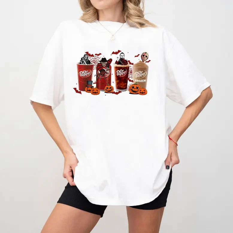 Dr. P.epper Coffee Halloween Shirt, Retro Halloween Shirt, Pumpkin Shirt Hoodie, Sweatshirt | GrindPrints.com