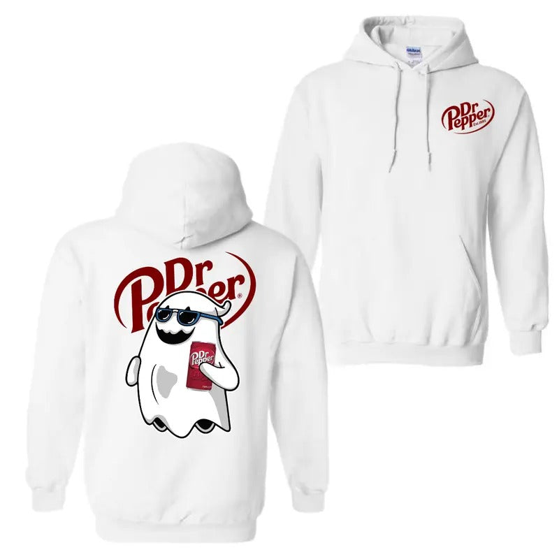 Dr. Pepper Ghost Halloween 2 Sided Hoodie T-Shirt, Dr. Pepper Shirt For Men And Women, Halloween Trendy Shirt Sweatshirt