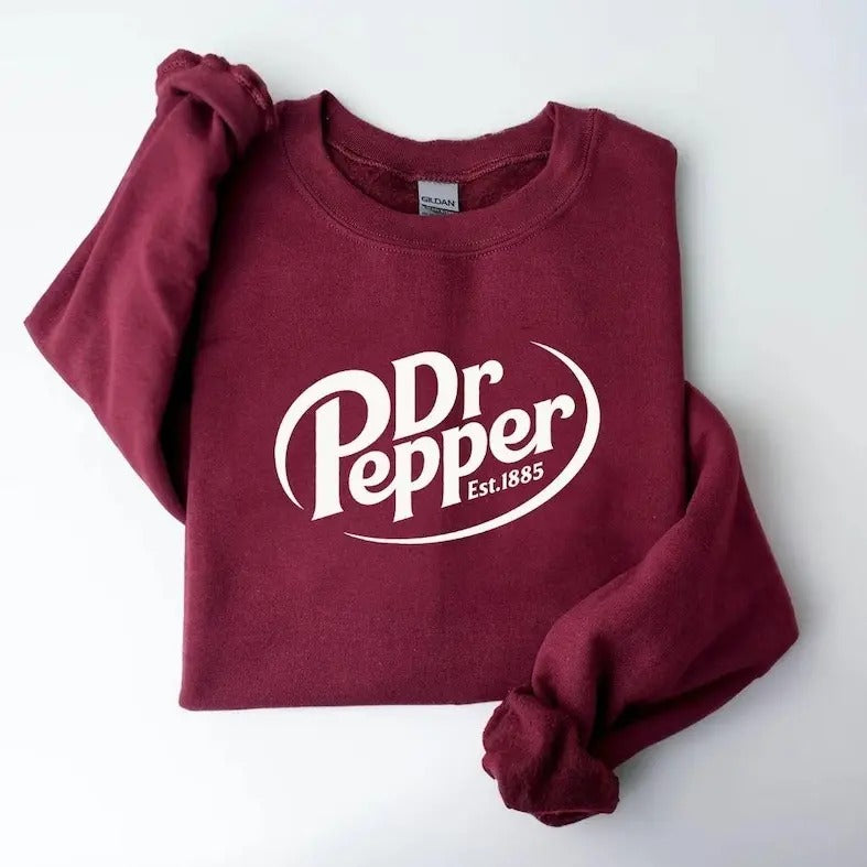 Dr. Pepper Sweatshirt, Vintage Style Soda Sweater, Graphic Tee for Dr. Pepper Lovers, Unisex Casual Streetwear Long...