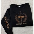 Dragon Fourth Wing Embroidered Sweatshirt, Xaden Riorson, Basgiath War College, Dragon Rider Shirt, Fantasy Bookish Gift...