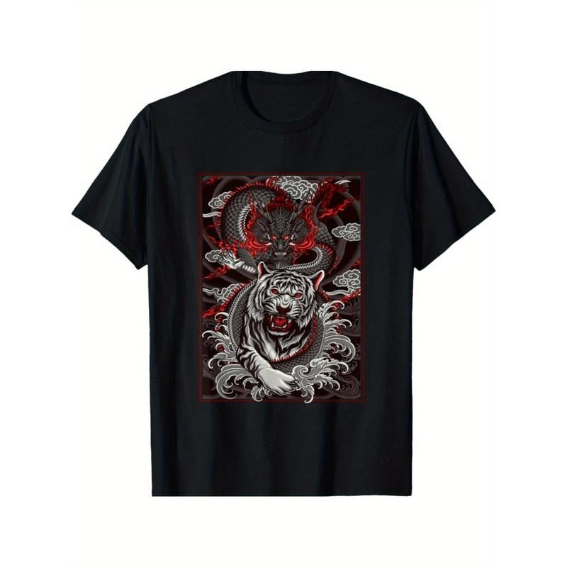 Dragon, Dragon Streetwear Japan Tiger City, Tattoo Art T-Shirt Made in USA Hoodie, Sweatshirt | GrindPrints.com