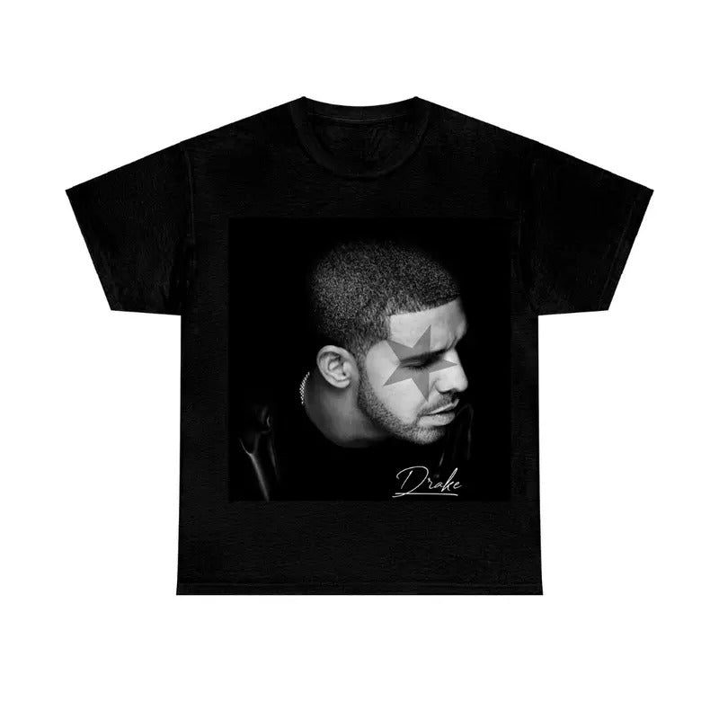 Drake Black Star Shirt, Tour 2025 Rap Tee Hoodie, Sweatshirt | GrindPrints.com