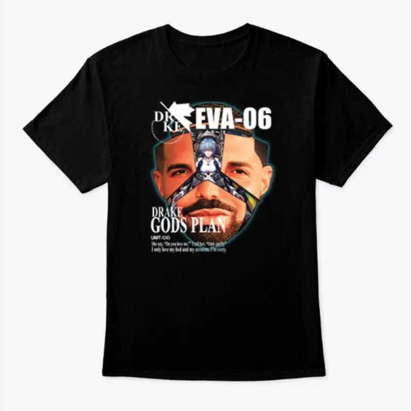 Drake Evangelion Shirt Drake Eva 06 Drake Gods Plan, Gift for him, Gift for her, UNISEX Tshirt Hoodie, Sweatshirt