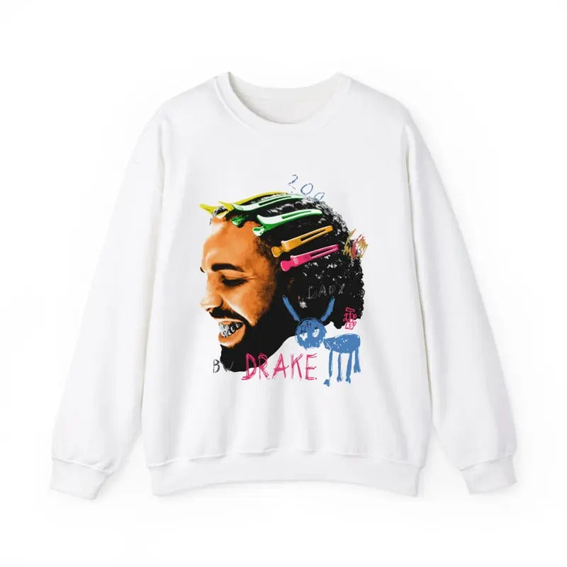 Drake Sweatshirt For All The Dogs White Shirt, Rap Tee Concert Shirt Hoodie | GrindPrints.com