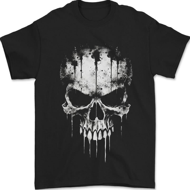 Dripping With Evil Skull Goth Gothic Heavy Metal Mens T-Shirt Cotton Made in USA Hoodie, Sweatshirt | GrindPrints.com