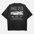 Drive in Style: Car-Themed T-Shirts, F80 M3 Black T-Shirt, F80 M3  Technical Specs T-Shirt, Racing Shirt, Sport Car Shirt...