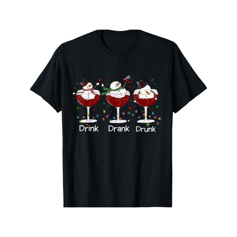 Drunk snowmen, Christmas, mulled wine, celebration T-Shirt made in usa Hoodie, Sweatshirt | GrindPrints.com