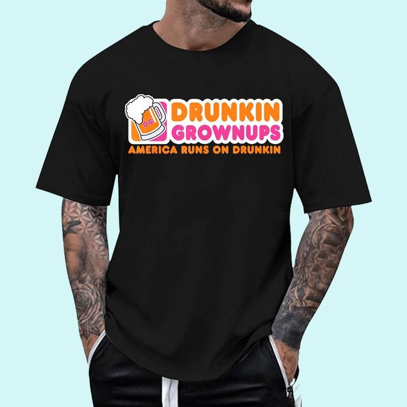 Drunkin Grownups Party Sarcastic Drinking Cotton 100% Top Trending T-Shirts, Hoodie, Sweatshirt