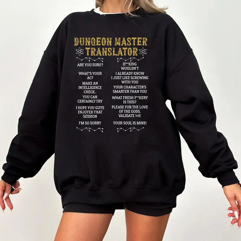 Dungeon Master Translator Shirt Dungeons Dragons Shirt DND Shirt Sleeping Dungeon Master Shirt Dnd Houses Humans Parody Dungeons Roleplay Game Dungeons Dragons DND T-Shirts, Hoodie, Sweatshirt