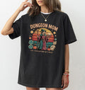 Dungeon Mom T-Shirt, Wizard Retro Sunset Mothers Day Shirt, Funny RPG Gamer Tee, DnD Gift for Moms, Tabletop Gaming...