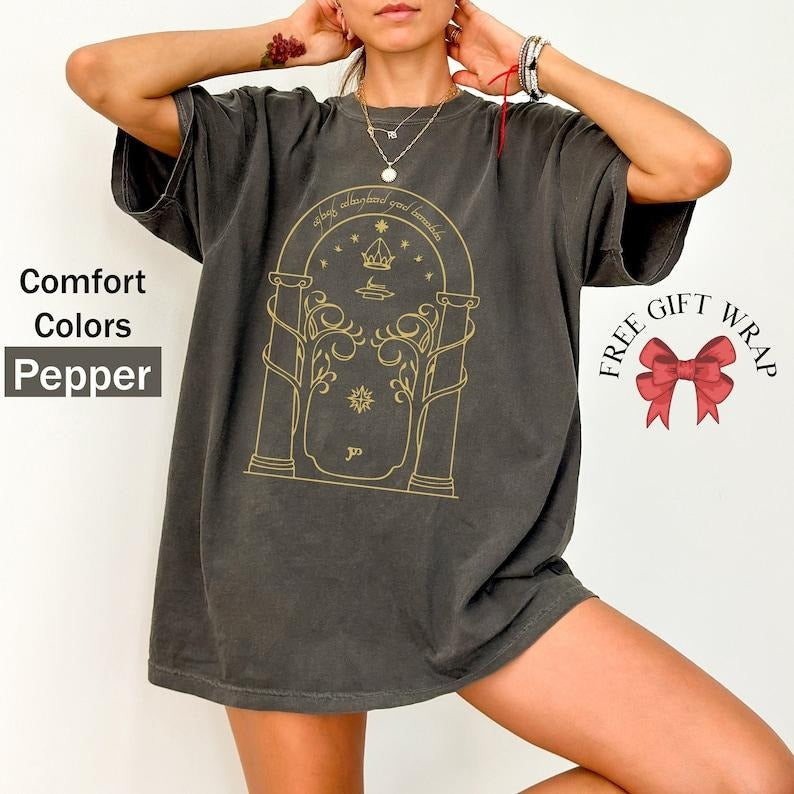 Durin's Door Shirt, Fantasy Book Lover Tee, Popular Dark Academia Tee, acotar merch, haunting adeline merch Hoodie,...