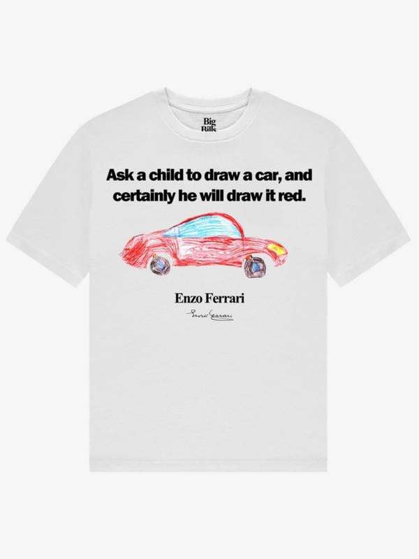 ENZO FERRARI X RED Vintage Graphic T-shirt, T-shirt for men & Women, Graphic Tee, Womenswear Cotton Top Shortsleeve...