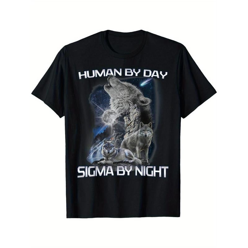 EWH Human By Day Sigma By Night Alpha Wolf Men And Women T-Shirt Made in USA Hoodie, Sweatshirt | GrindPrints.com