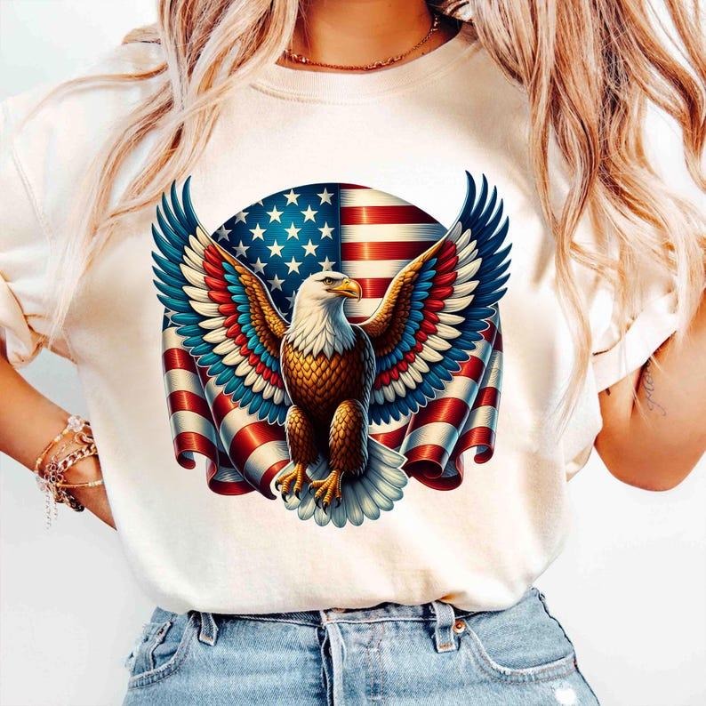 Eagle America Shirt Independence Day 4th July Cross 4th July Christian Memorial Day Shirt Coquette DTF Mom Menswear Top Top Menswear T-Shirts, Hoodie, Sweatshirt