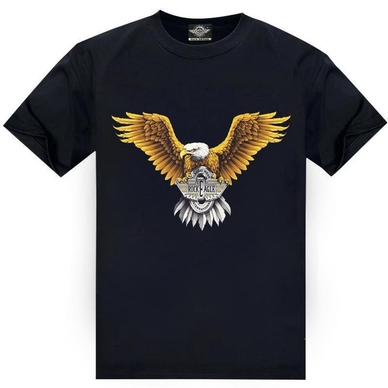 Eagle T-shirt, Motorcycle Culture T-shirt, Street Style, 100% Cotton, Comfortable, Unisex Crew Necks Slogan Tees Hoodie,...