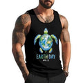 Earth Day 2025 Earth Sea Turtle Art Women Men Teachers Unisex Tank Top, Cotton, Size S-3XL T-Shirts, Hoodie, Sweatshirt