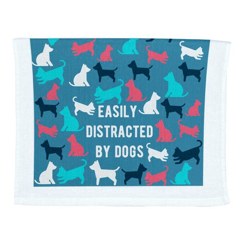 Easily Distracted By Dogs Funny Puppy Pet Lovers Tea Towel Funny Dish Towels Soft Adsorbent Tea Towel T-Shirts, Hoodie,...