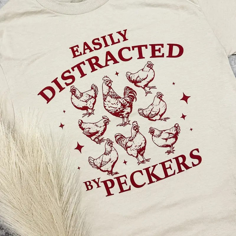 Easily Distracted Graphic Top T-Shirts, Hoodie, Sweatshirt | GrindPrints.com