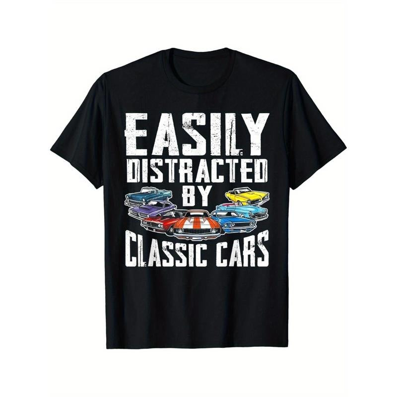 Easily Distracted by Classic Car T-shirt Made in USAstyle{n002}2 Hoodie, Sweatshirt | GrindPrints.com