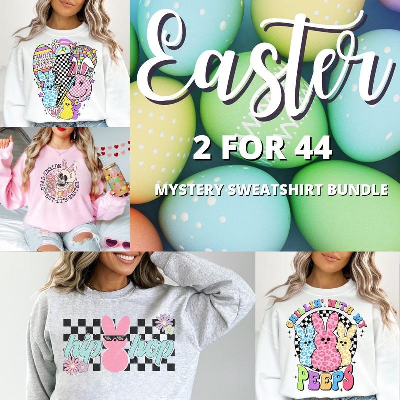 Easter 2 Sweatshirt Bundle , Super cute Gildan unisex brand T-Shirts, Hoodie | GrindPrints.com