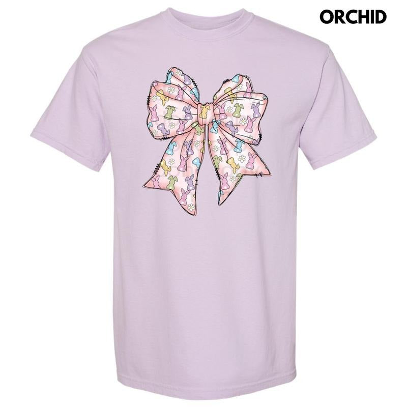 Easter Bunny Bow Comfort Colors T-Shirt Hoodie, Sweatshirt | GrindPrints.com
