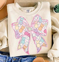Easter Coquette Bow Sweatshirt Cute Coquette Peeps Happy Easter Spring Glitter Bow Gift T-Shirts, Hoodie | GrindPrints.com